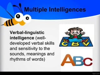 Multiple Intelligence For Learning Letters Learning styles and Multiple Intelligence | PPTX