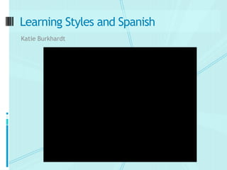 Learning Styles and Spanish
Katie Burkhardt
 