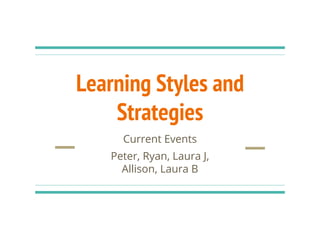 Learning styles and strategies | PPTX