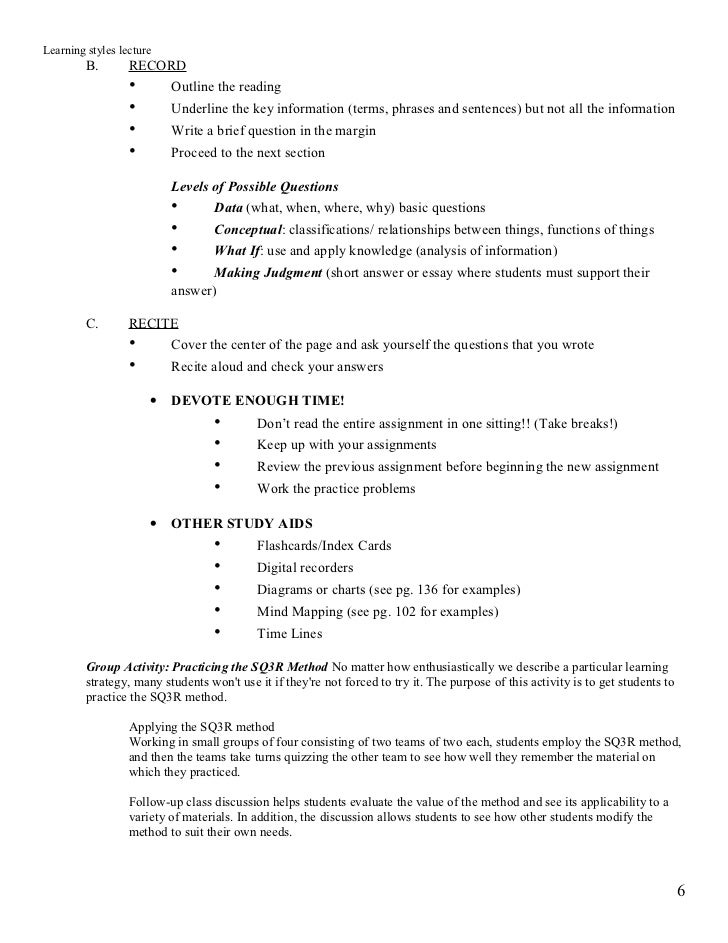 My learning style essay example image