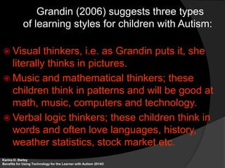 Learning styles of Individuals with Autism - Autism Awareness Month | PPTX