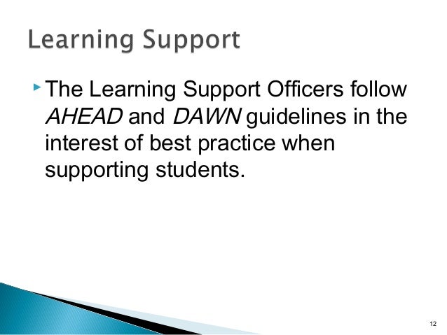 Learning Support Officer Role In DIT
