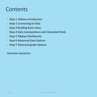 Introduction to Tableau | PPTX