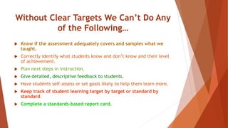 Target Short Statements Learning targetsand i can statements power point | PPTX