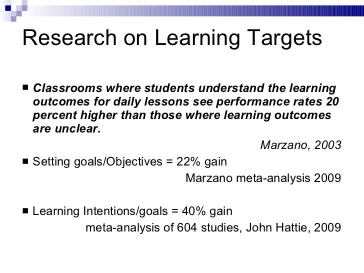 Learning Targets