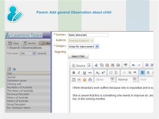 Parent: Add general Observation about child
 