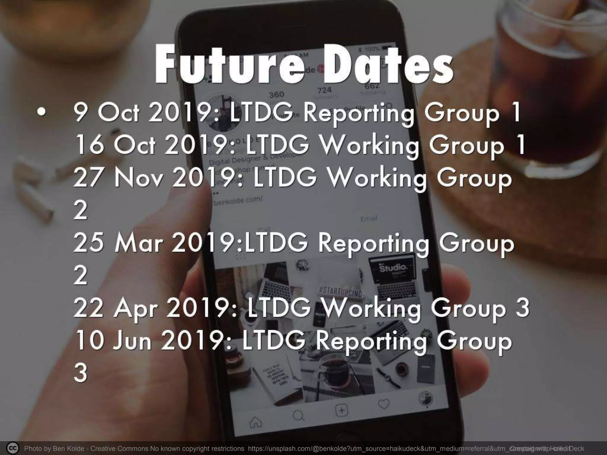 Photo by Ben Kolde - Creative Commons No known copyright restrictions https://unsplash.com/@benkolde?utm_source=haikudeck&utm_medium=referral&utm_campaign=api-credit
Created with Haiku Deck
 