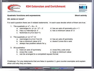 KS4 Extension and Enrichment
 