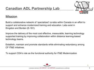 Canadian Defence Academy Learning Technologies Overview | PPTX