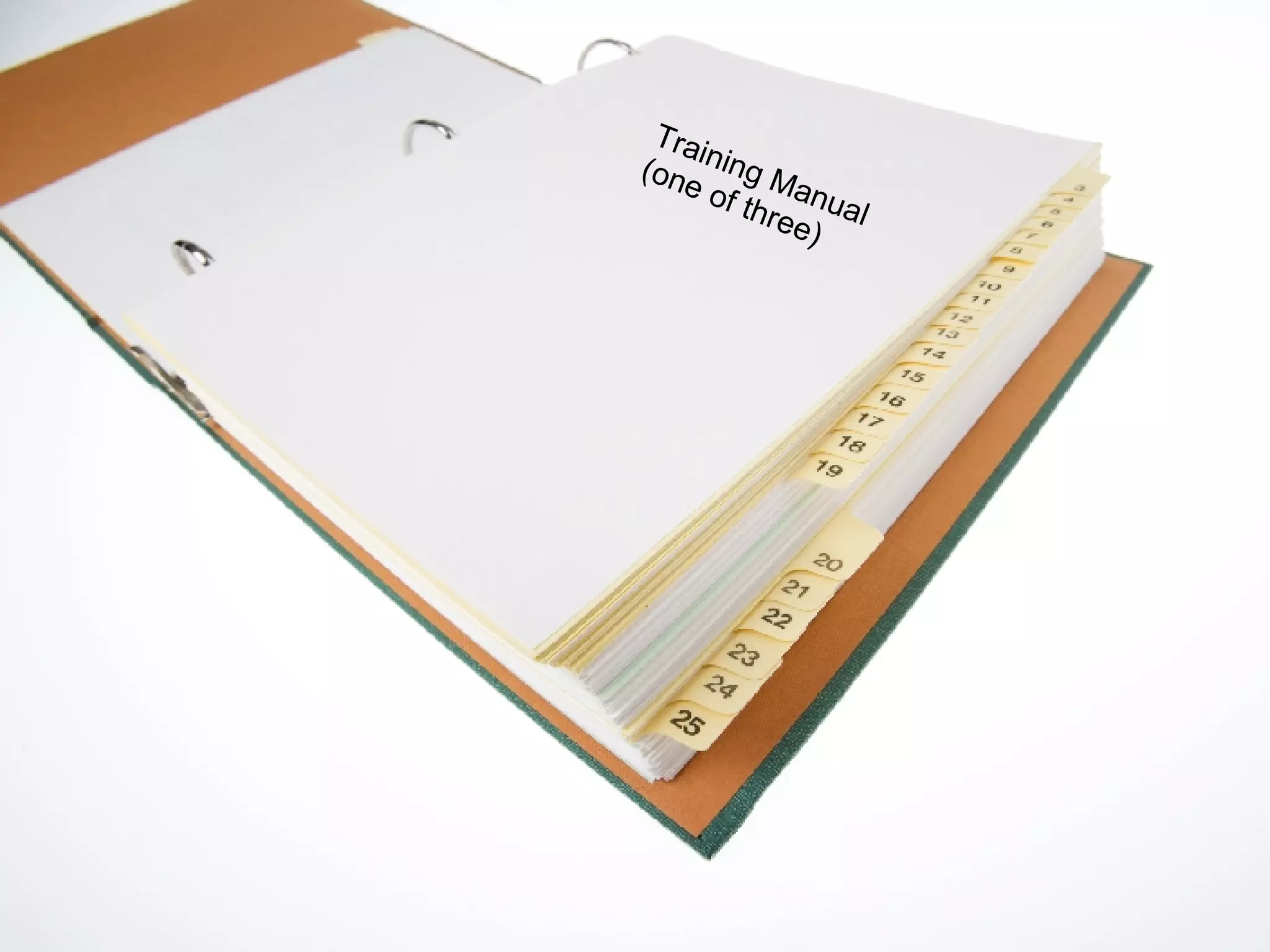 Training Manual  (one of three) 