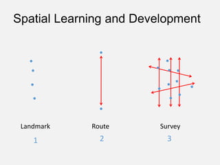 Spatial Learning and Development
SurveyRoute
1 32
Landmark
 