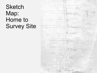 Sketch
Map:
Home to
Survey Site
 