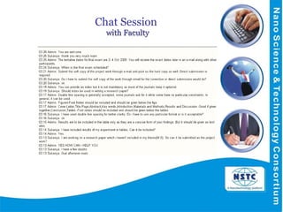 Chat Session  with Faculty 