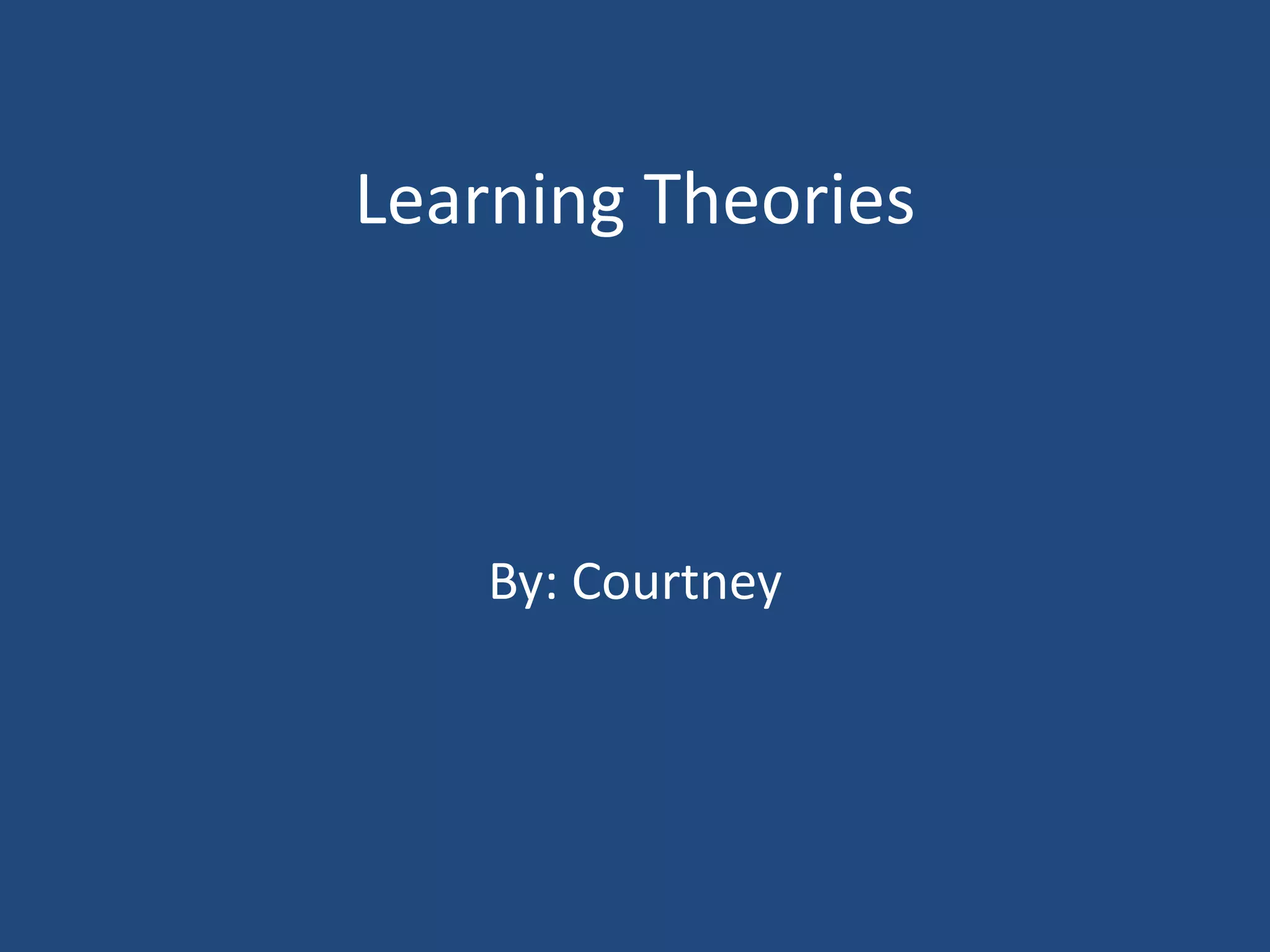 Learning Theories | PPT