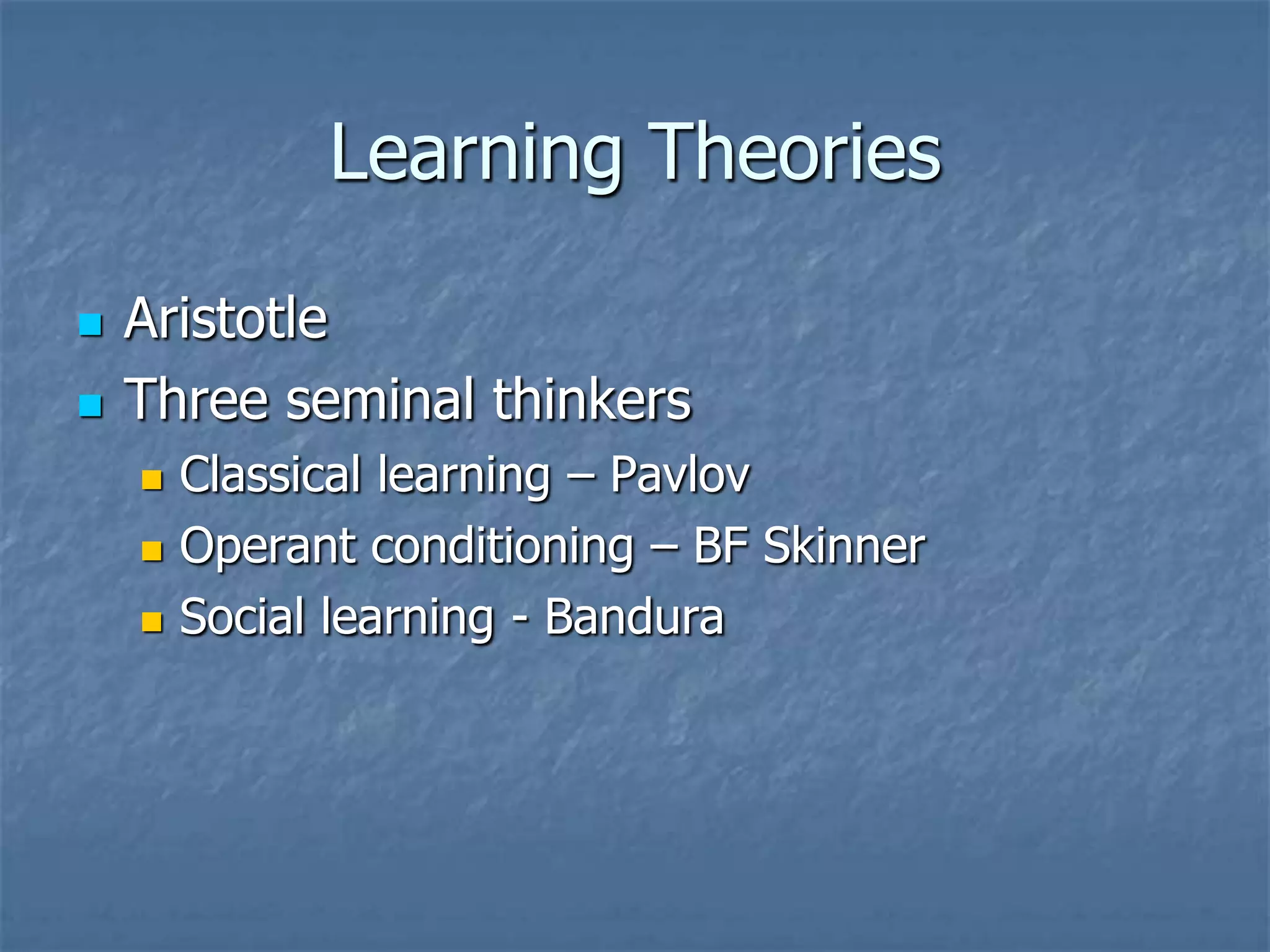 Learning theories | PPT