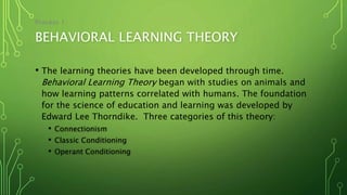 Learning Pattern Theory Learning theories | PPTX