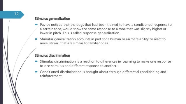 stimulus generalization