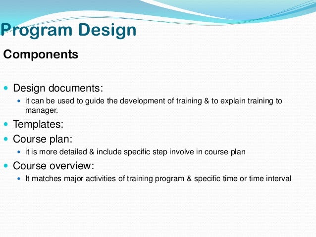 learning theories and program design