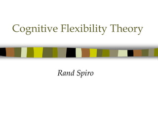 Cognitive Flexibility Theory
Rand Spiro
 