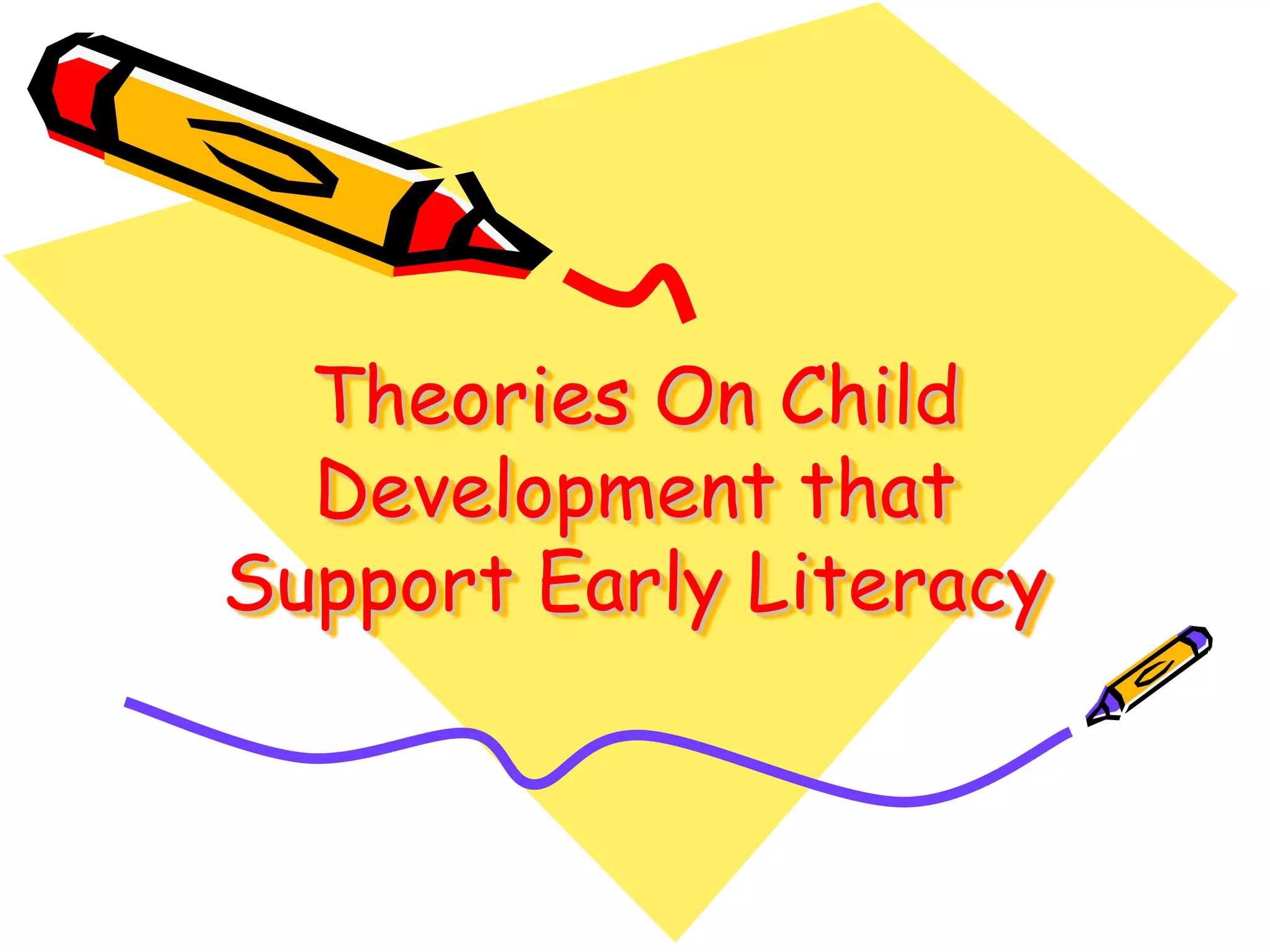Theories On Child
Development that
Support Early Literacy

 