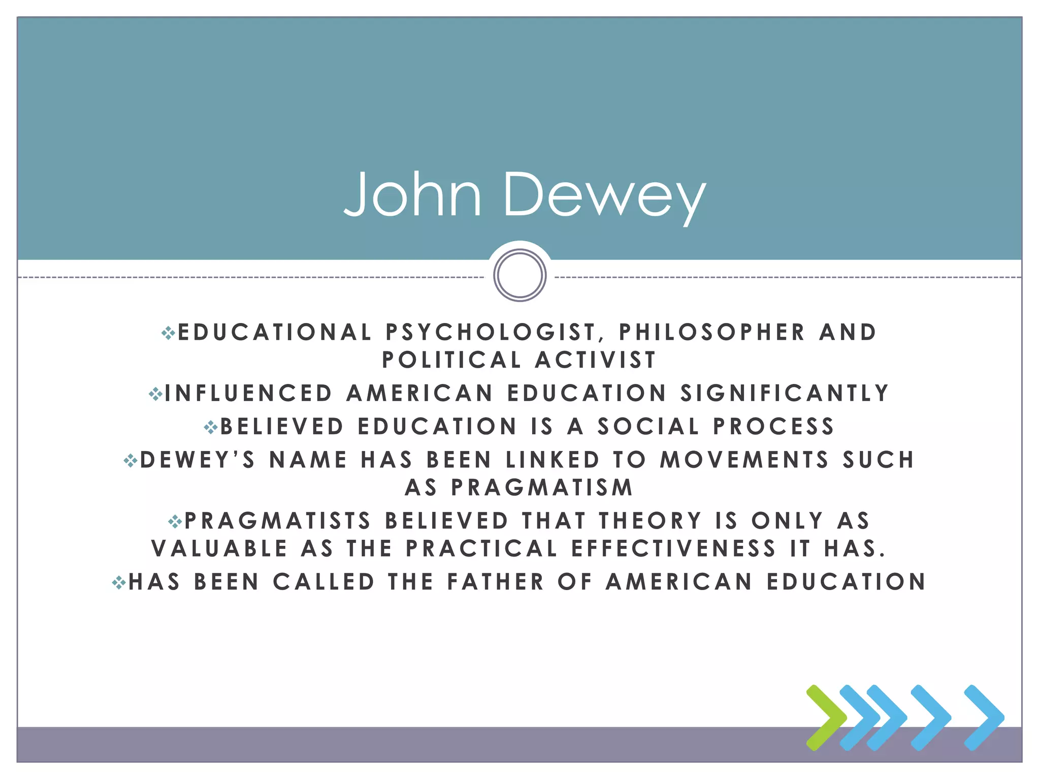 Defined four cognitive stages: