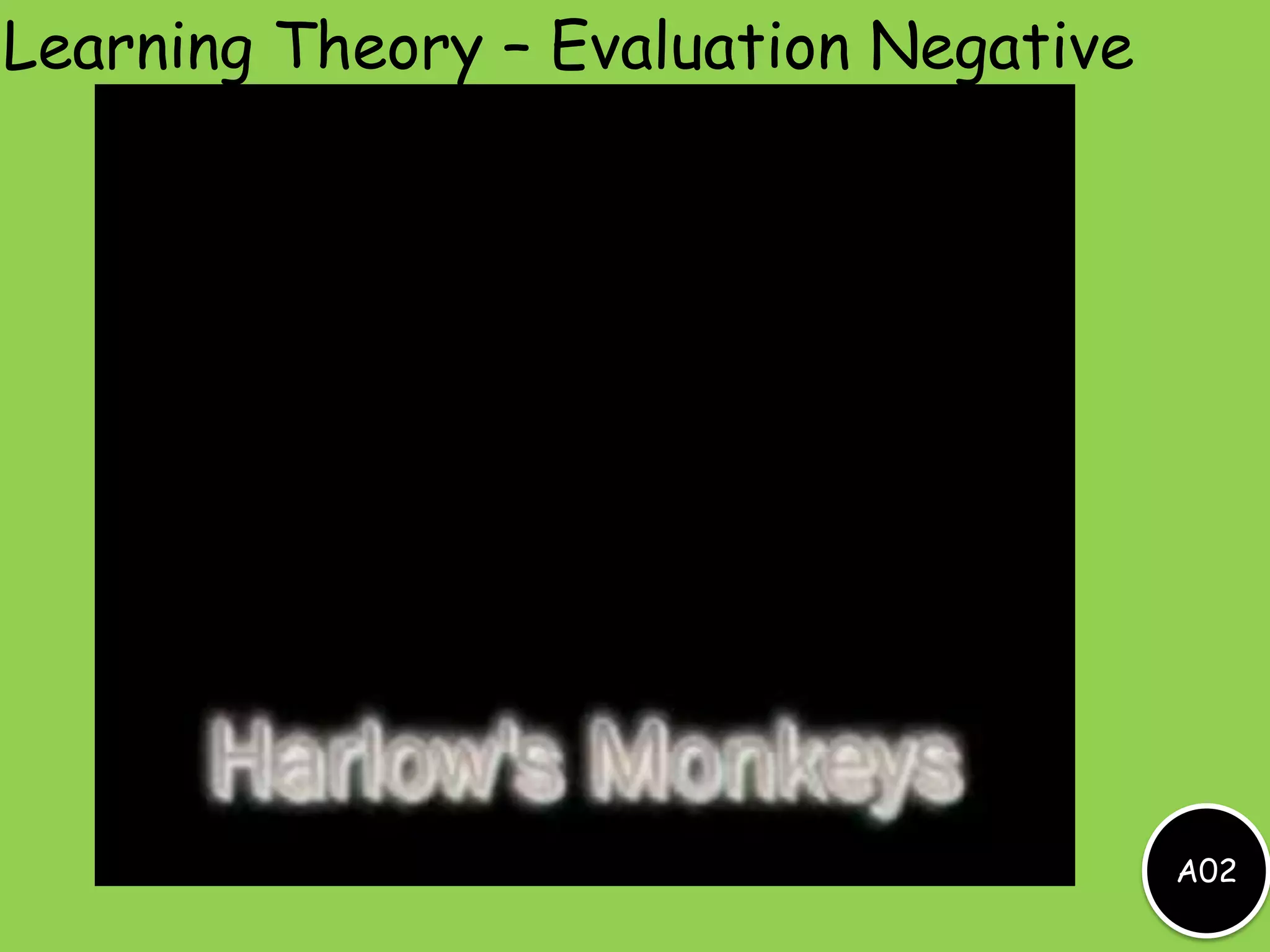 Learning Theory – Evaluation Negative




                                        A02
 
