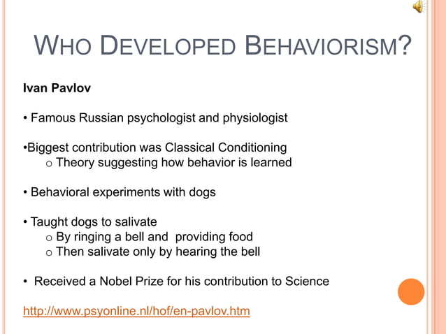 Learning Theory- Behaviorism | PPTX
