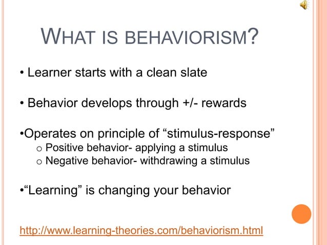 Learning Theory- Behaviorism | PPT