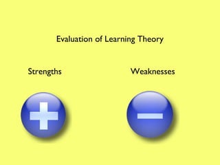 Evaluation of Learning Theory Strengths  Weaknesses 