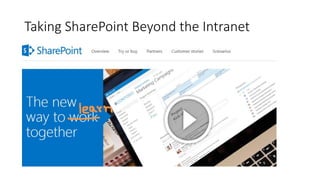Taking SharePoint Beyond the Intranet
 