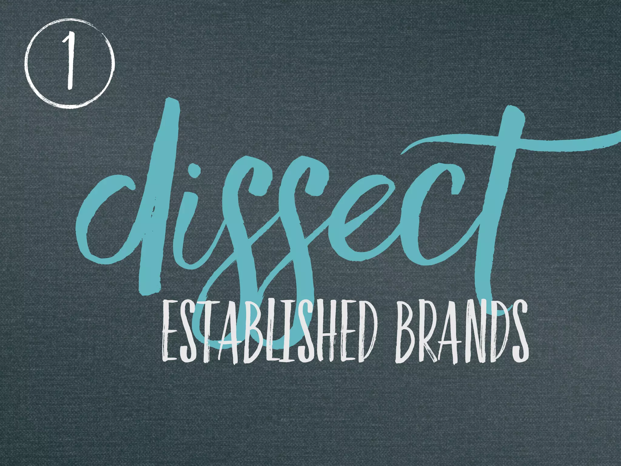 Dissect
1
ESTABLISHED BRANDS
 