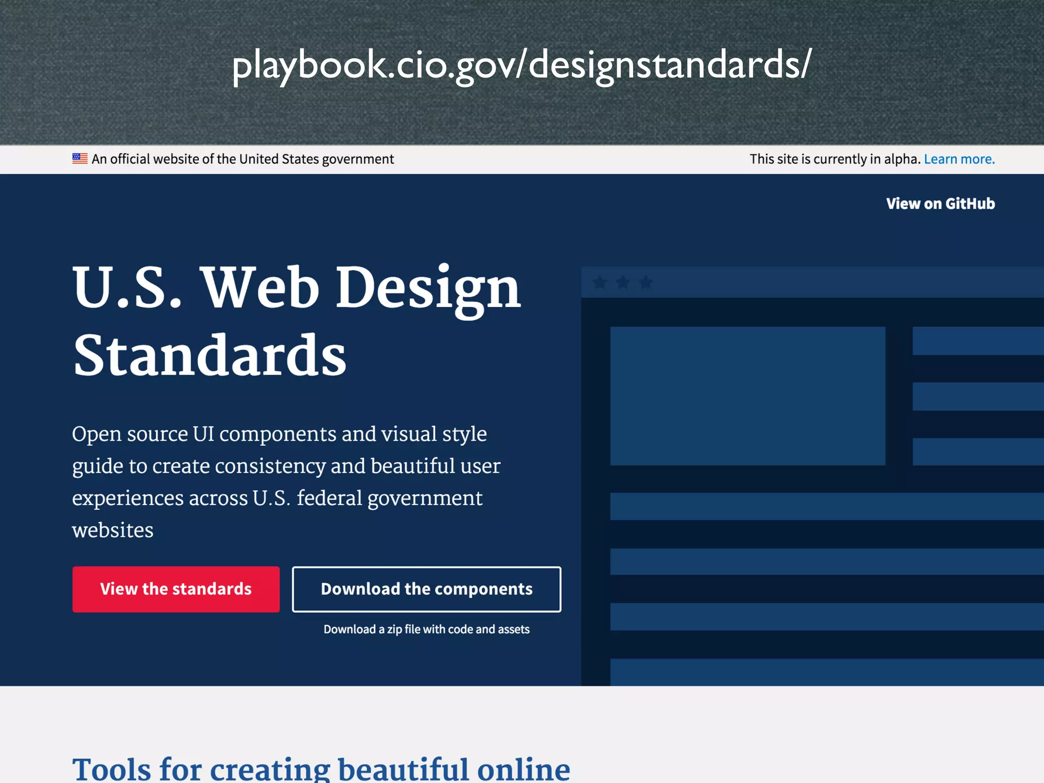 playbook.cio.gov/designstandards/
 