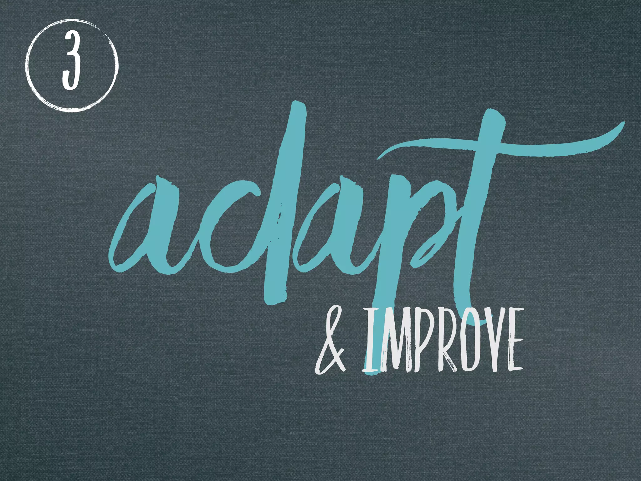 adapt
3
& IMPROVE
 
