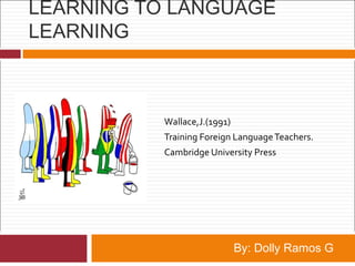 LEARNING TO LANGUAGE
LEARNING
Wallace,J.(1991)
Training Foreign LanguageTeachers.
Cambridge University Press
By: Dolly Ramos G
 