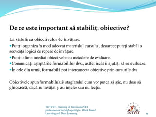 Learning Tool Module1 Topic2 Set Up The Trainees Learning Outputs
