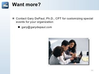 “What Is Leadership?” Is the Wrong Question
Test Your Leadership Knowledge
Other SlideShare presentations
23
 