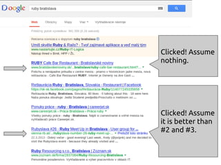 Clicked! Assume
nothing.
Clicked! Assume
it is better than
#2 and #3.
 