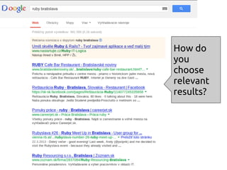 How do
you
choose
relevant
results?
 