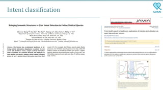 Intent classification
 