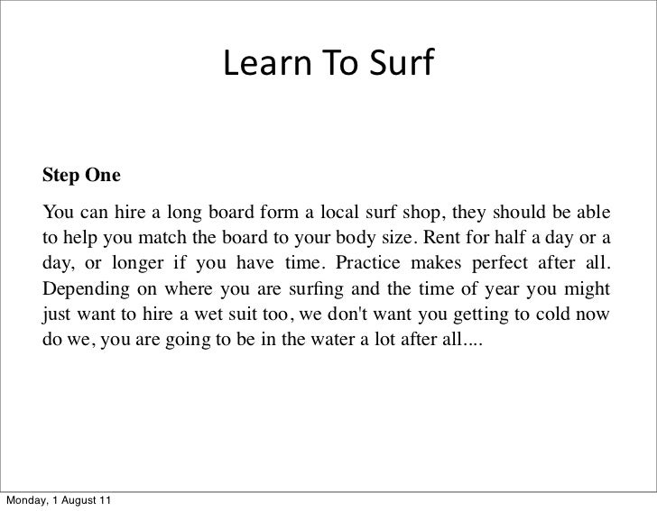 Learn To Surf In 6 Easy Steps Learn To Surf In 6 Easy Steps