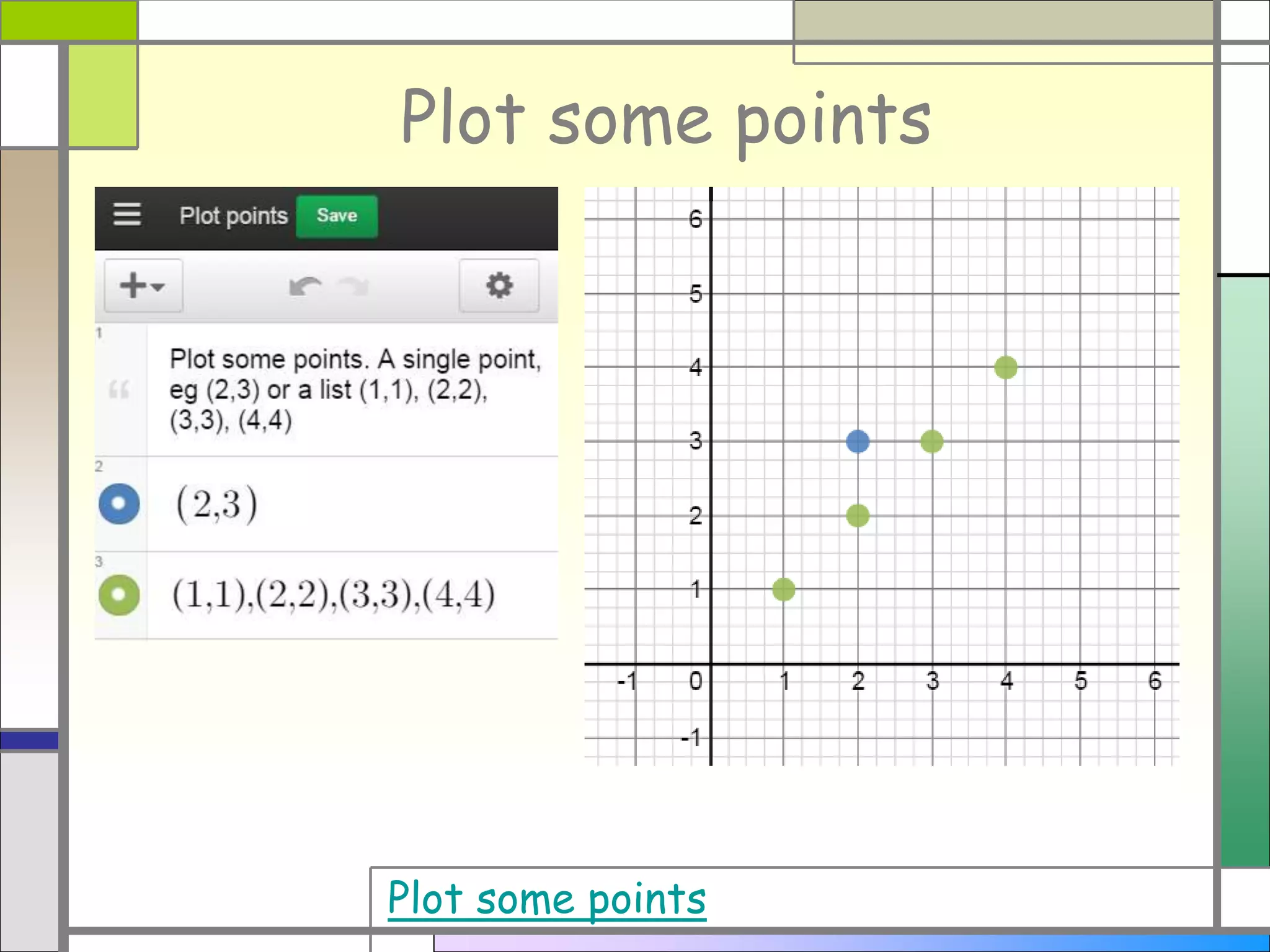 Plot some points
Plot some points
 