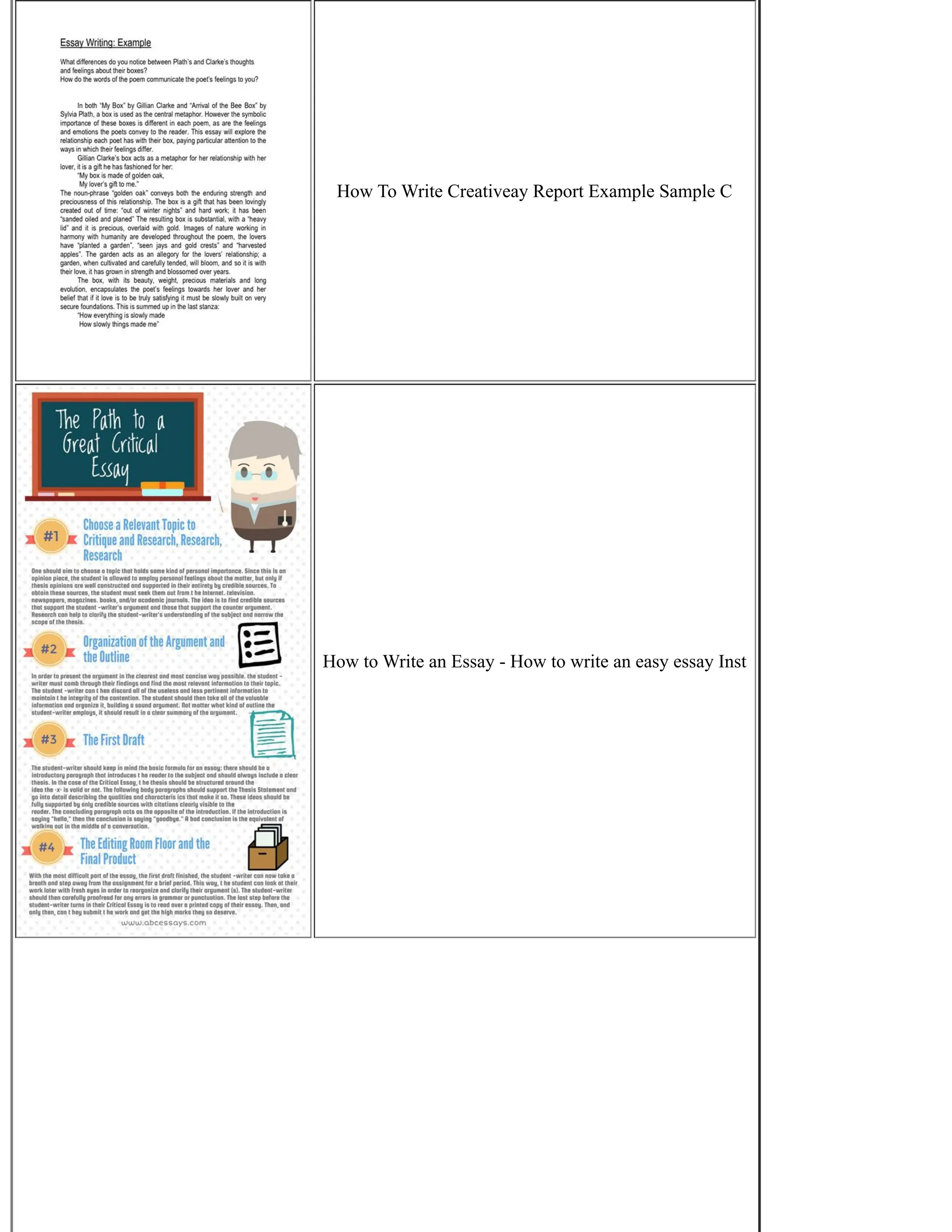 How To Write Creativeay Report Example Sample C
How to Write an Essay - How to write an easy essay Inst