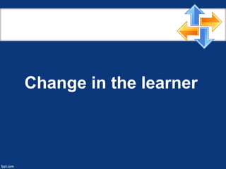 Change in the learner
 