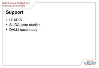 Support LEXDIS SLIDA case studies DALLI case study 