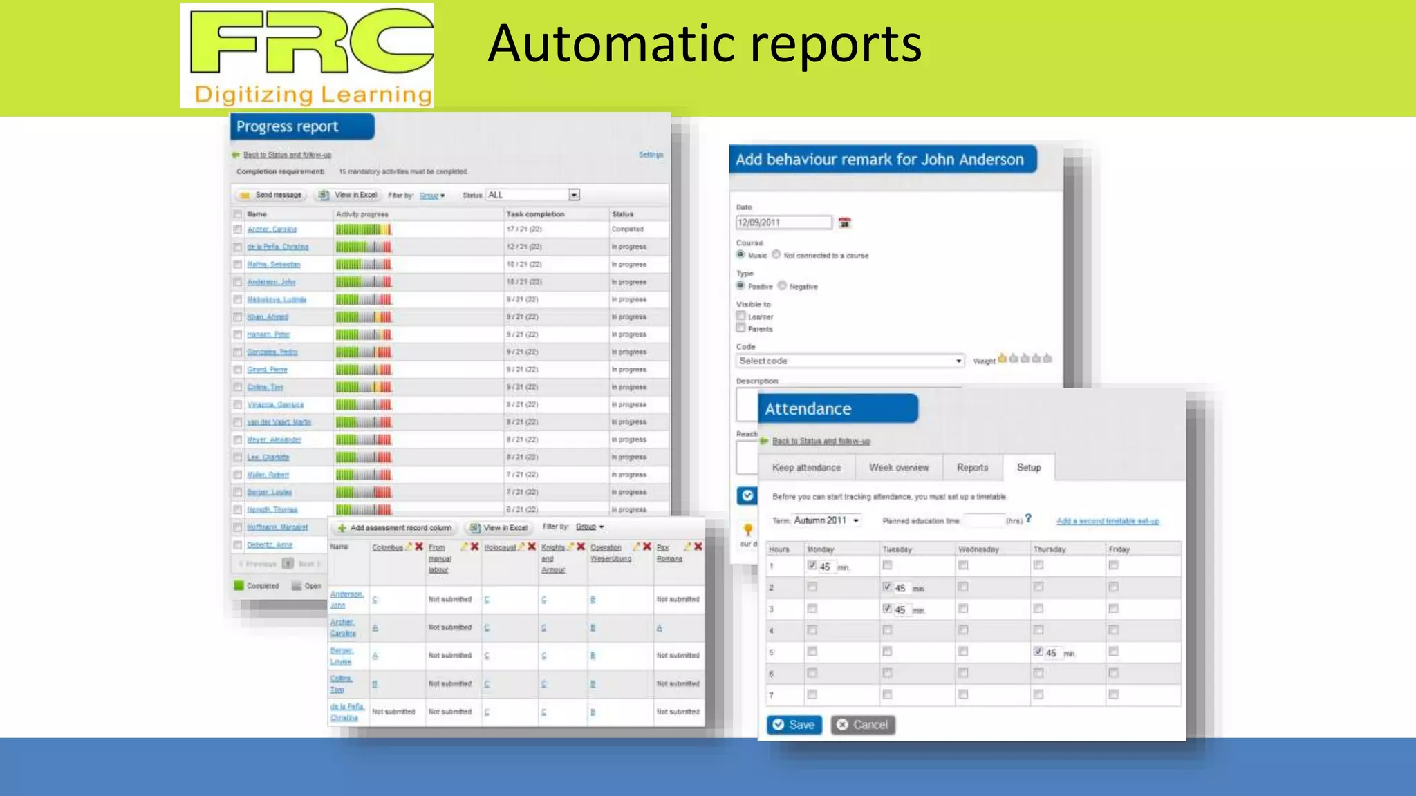 Automatic reports
 
