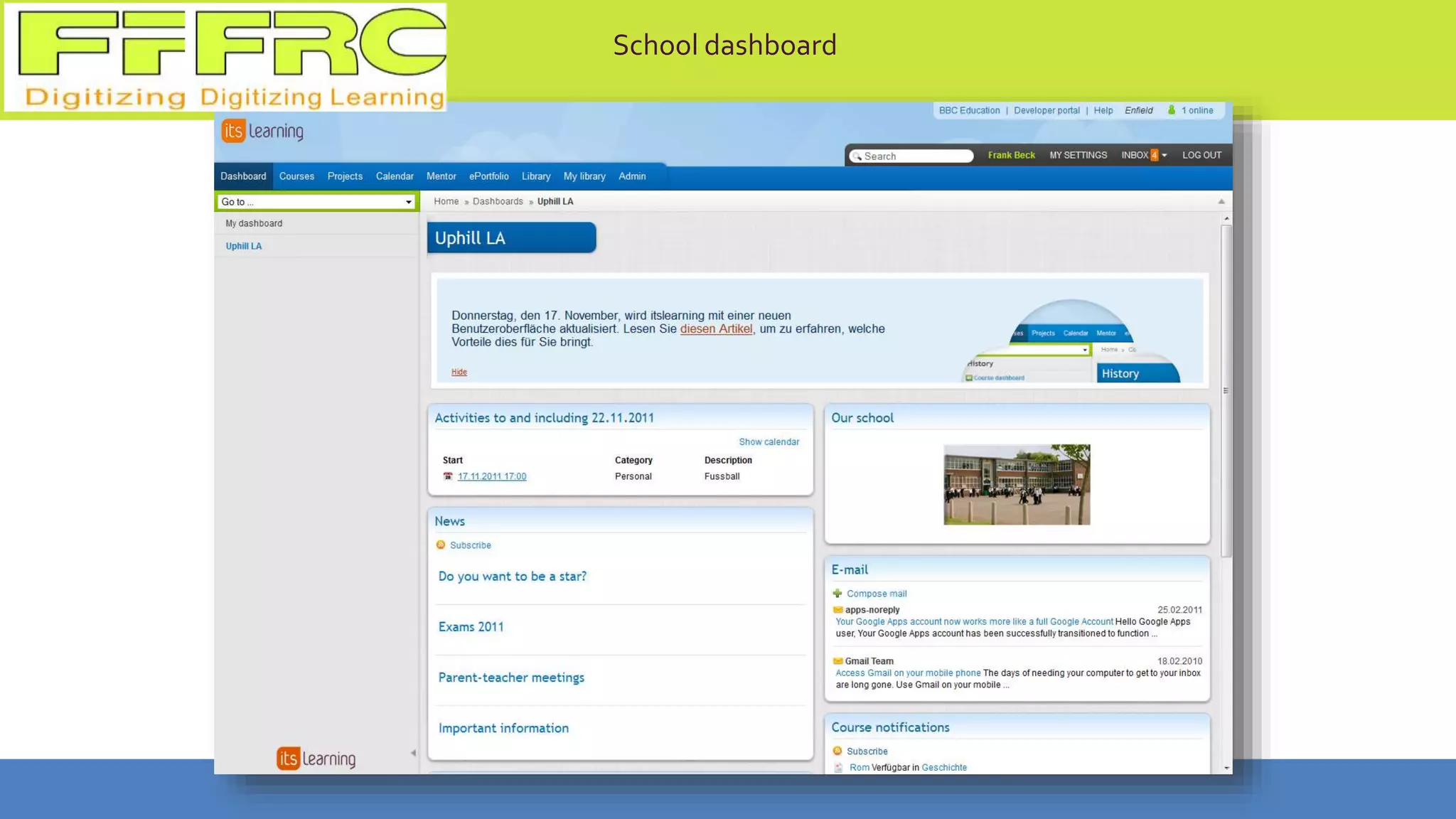 School dashboard
 