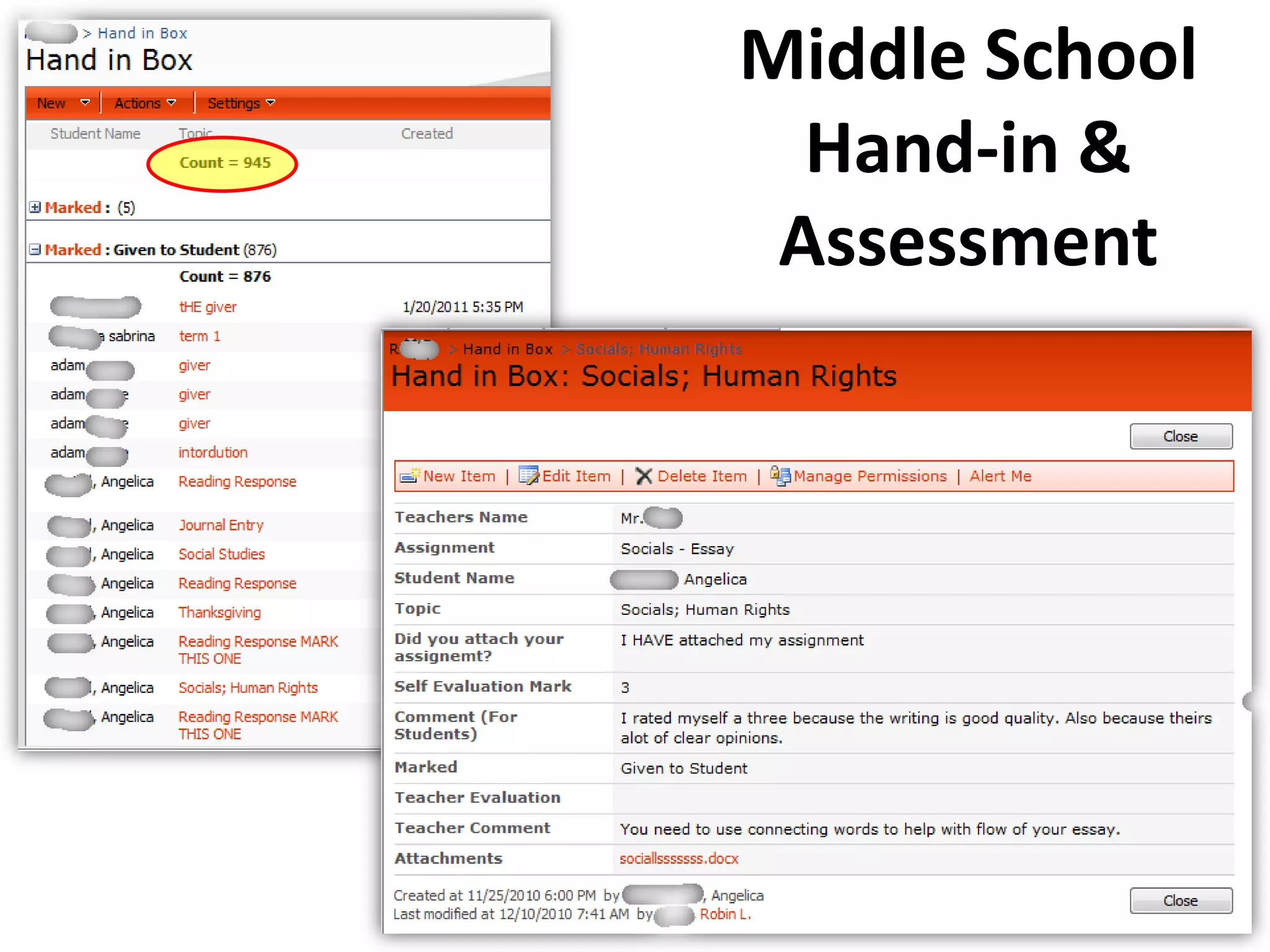 Grade 11 English Student e-Portfolio