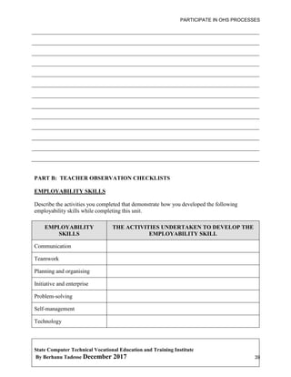 Learninig guide ohs | PDF