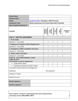 Learninig guide ohs | PDF