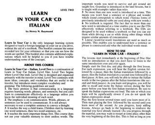 Learn in your car italian level 02
